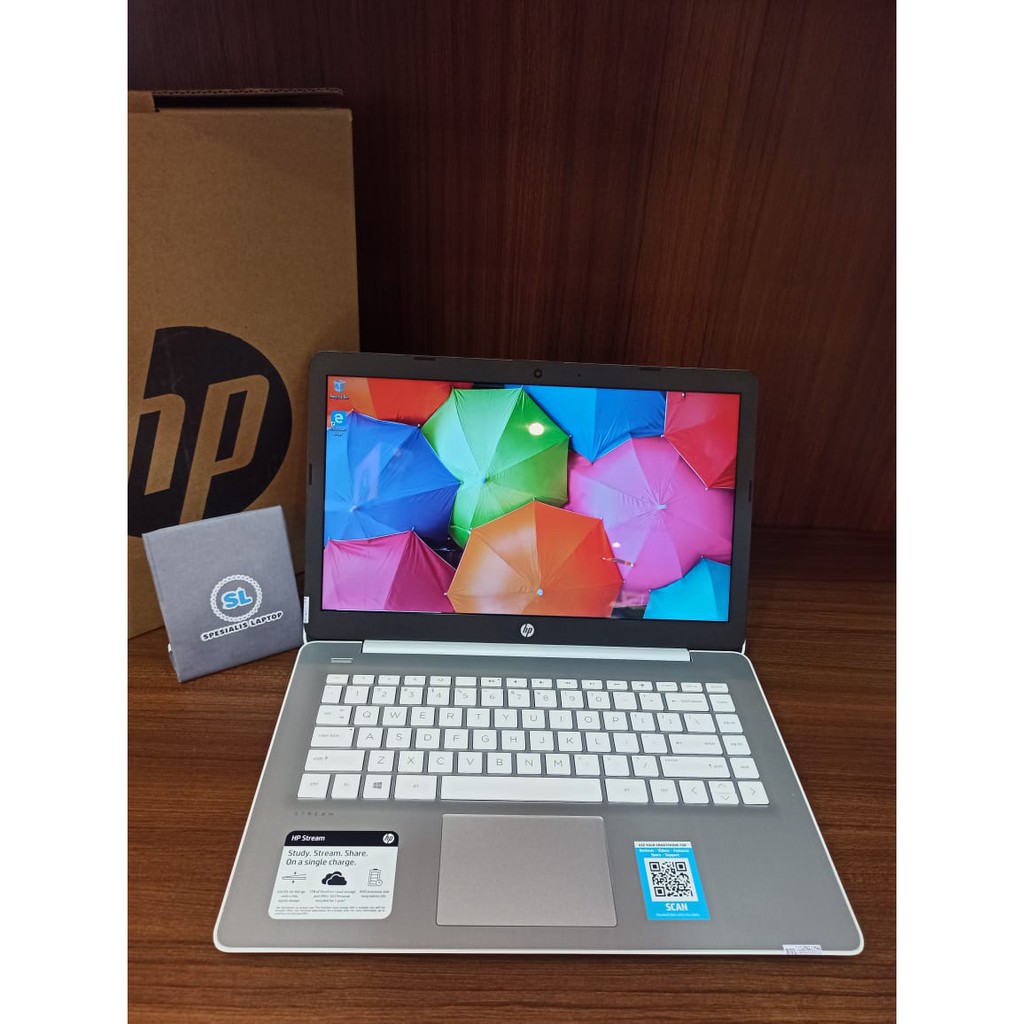 PROMO LAPTOP MURAH HP STREAM 11 N4020 RAM 4GB 32GB PLUS 128GB WIN10HOME WHITE