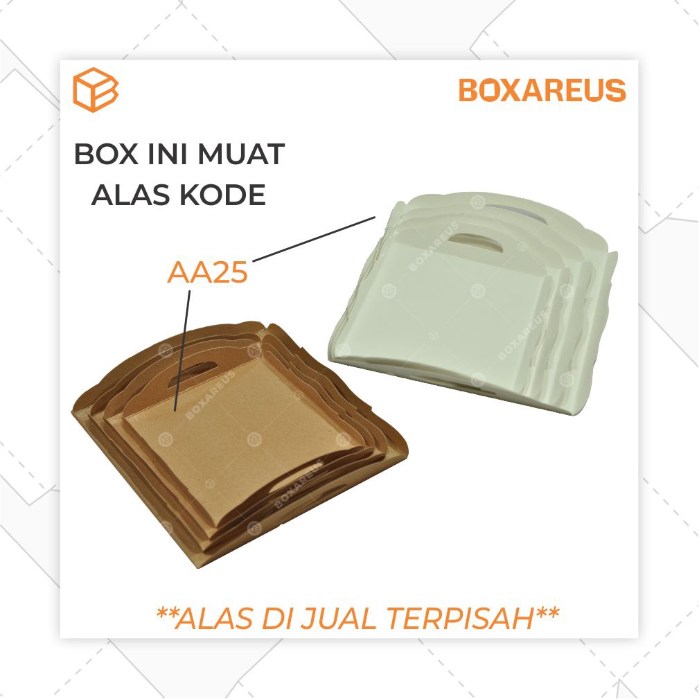 Dus Kotak, Kemasan Kue, Cake Box, Gift Box, Kado, Souvenir Packaging | 42514-White (10pc)