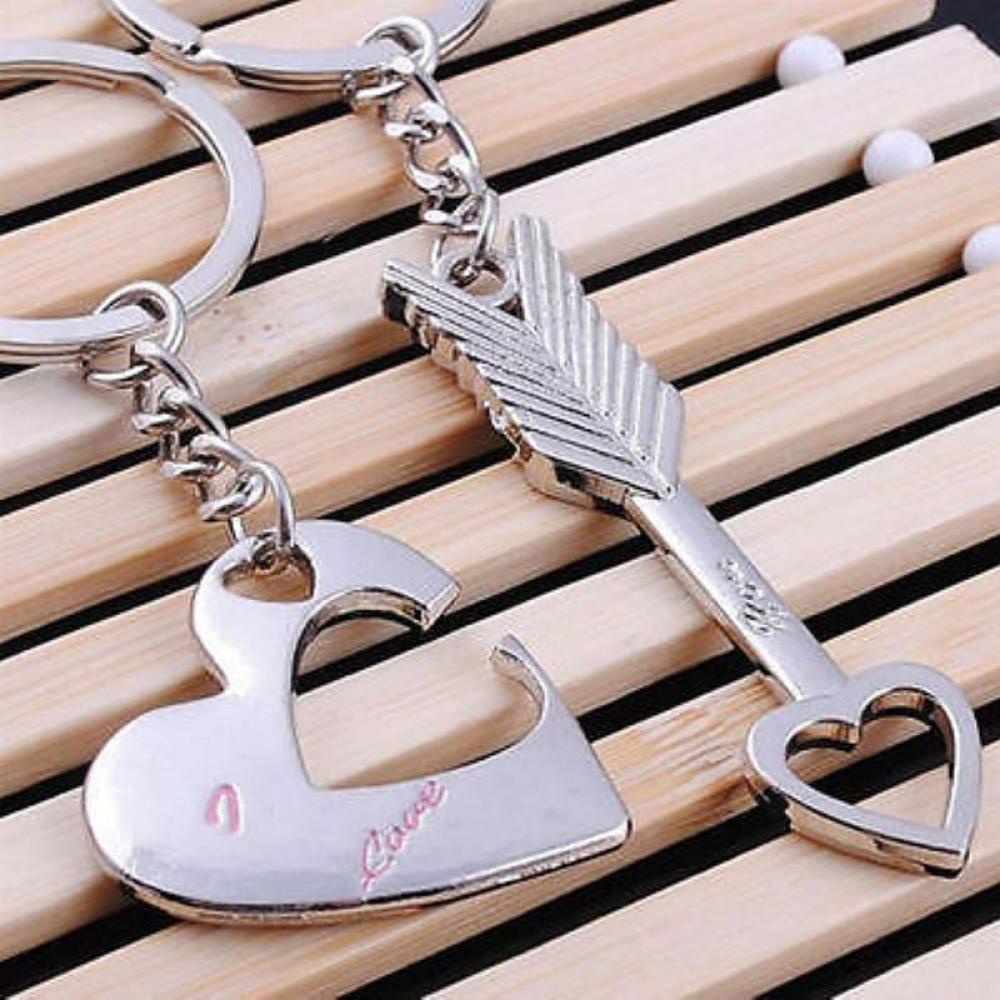 Preva 2pcs Gantungan Kunci Love Couples Lover Keychain