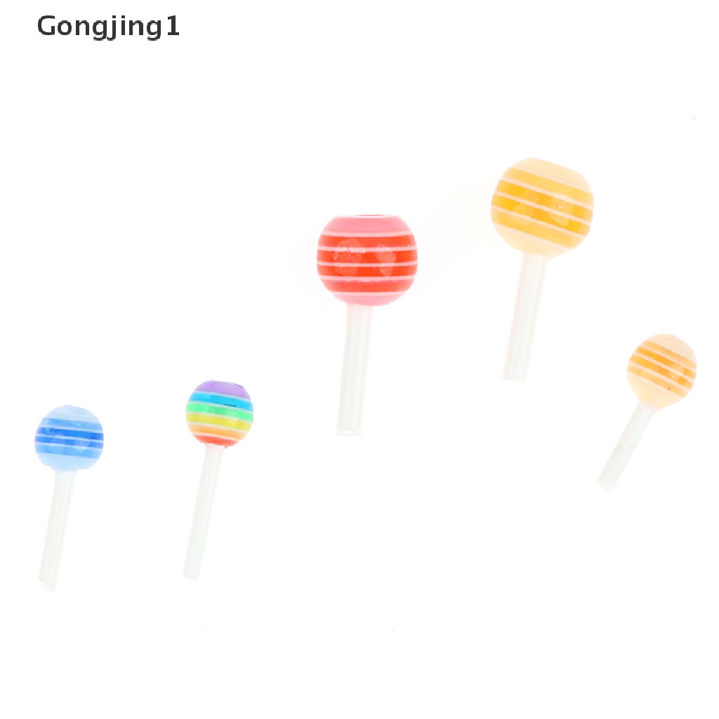 Gongjing1 30pcs / Set Ornamen 3D Bentuk Permen Lolipop Untuk Dekorasi Nail Art DIY