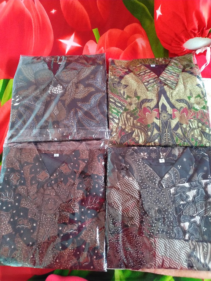 Prakha Kemeja Batik Pria Lengan Pendek Full Furing Bahan Katun Sragenan By Kanaya