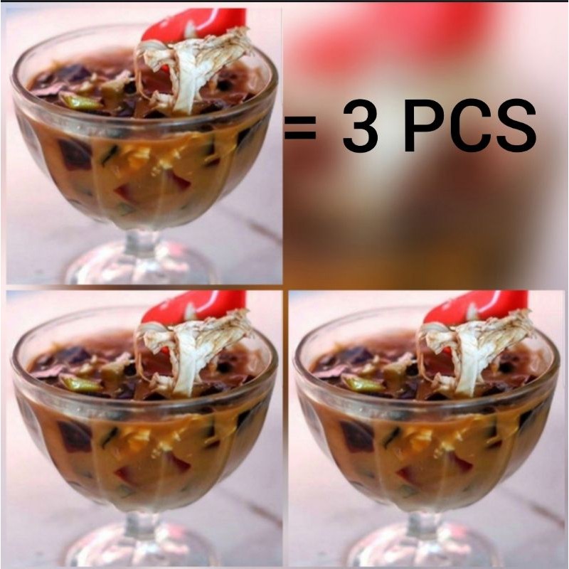 1 SET ISI 3 PCS GELAS ES CAMPUR-GELAS ES CREAM-GELAS KACA
