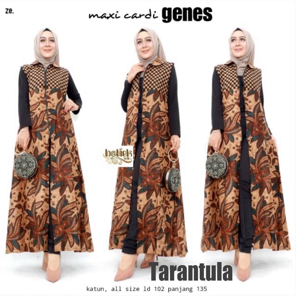 [ADA KEMEJANYA] Maxi Cardi Jumbo Outer Batik Modern Long Cardigan Seragam Pesta Big Size Muslim