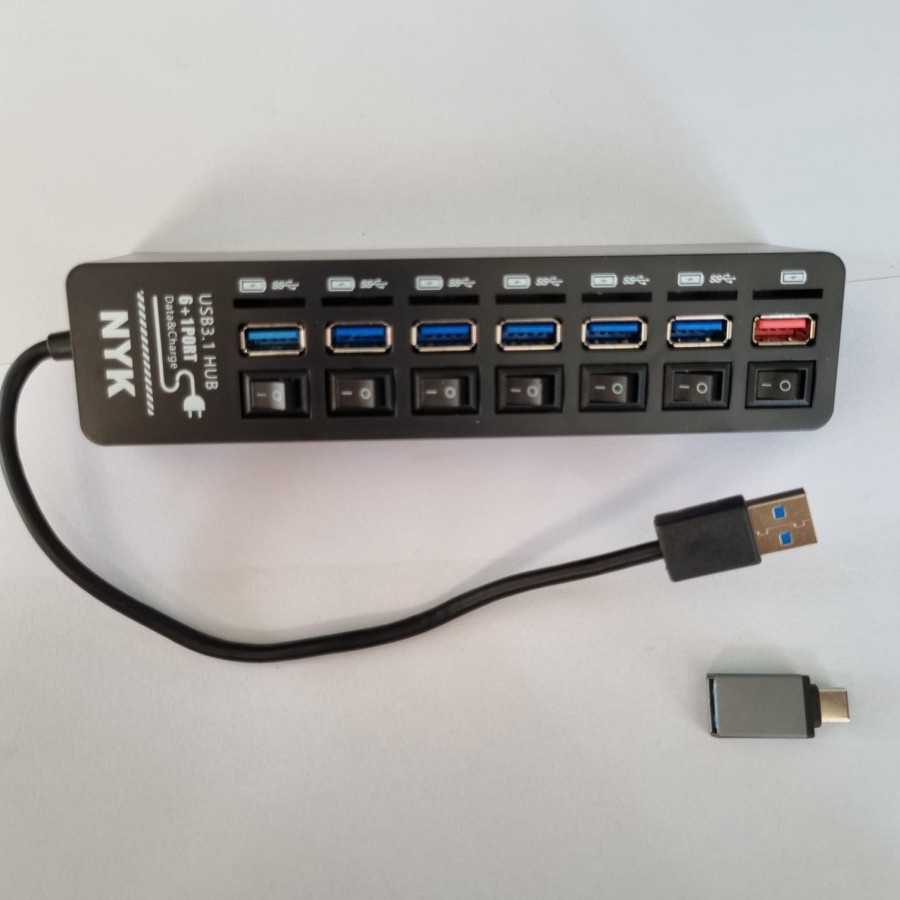 NYK U32-26 Type C USB HUB 7 Port 6 USB 3.0 + 1 Fast Charger