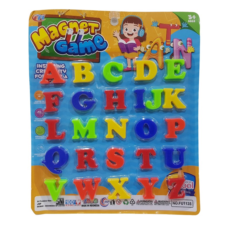 MAINANKEI MAINAN ANAK EDUKASI MAGNET GAME ALPHABET ABC FFI LOKAL