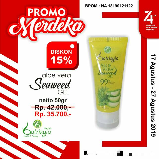 

Seawed Aloevera Exlusive Gel 99% Batrisyia Herbal