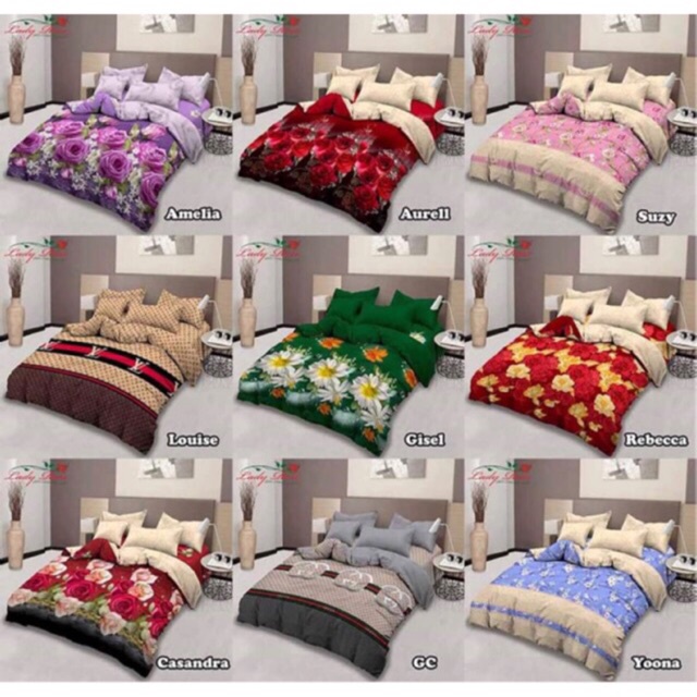 SEPREI LADYROSE KING BANTAL 2 / SPREI LADYROSE KING SIZE 180 X 200 BANTAL 2 / Sprei Size 160x200 LadyRose