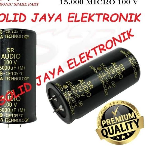 CAPASITOR ELKO 15000 UF 100 V ELCO SR AUDIO KAPASITOR 15000UF 100V MIKRO VOLT ASLI ORIGINAL MURNI