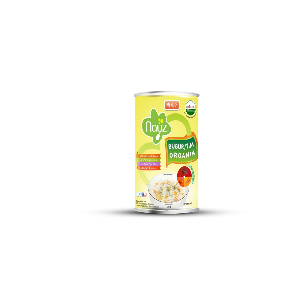 NAYZ BUBUR KALENG ORGANIK - MENU 3 (HATI SAPI) 300 gram