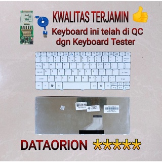 Keyboard putih Acer aspire one 532 AO532 532h 521 D255 D260 D270 NAV51 NAV70 Emachines 350 Happy 2Putih