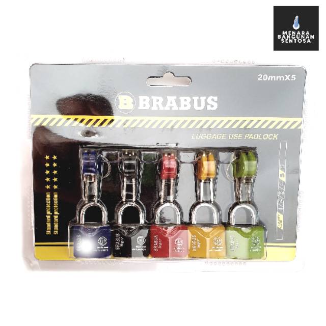 Gembok Brabus Warna 20 mm (5pcs) / Gembok Koper / Tas