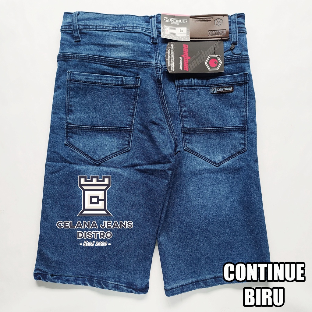 Celana Jeans Pendek Pria Hitam Bio Distro