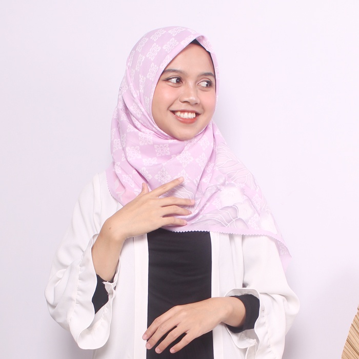 Jilbab Segiempat - Kerudung Segi Empat - Hijab Segi Empat Motif Voal Square NIKITA