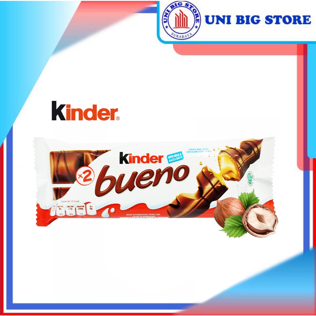 

Kinder Bueno Crispy Creamy Milk Chocolate and Hazelnut 43 gr