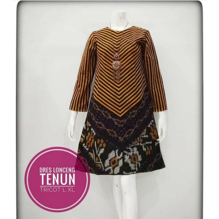 Dress serong tenun blangket etnik baju tenun jepara DTB136