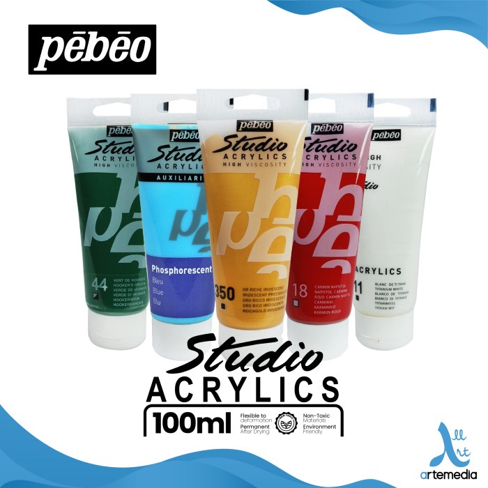 

Cat Akrilik Pebeo Studio Fine Acrylic 100ml Paint Color - 02/02 - GLOW CO GREEN