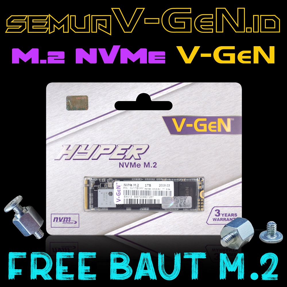 SSD M.2 128gb 256gb 512gb 1tb 2tb NVMe 2280 V-GeN Solid State Drive M2 PCIe 128 256 512 VGEN Hyper