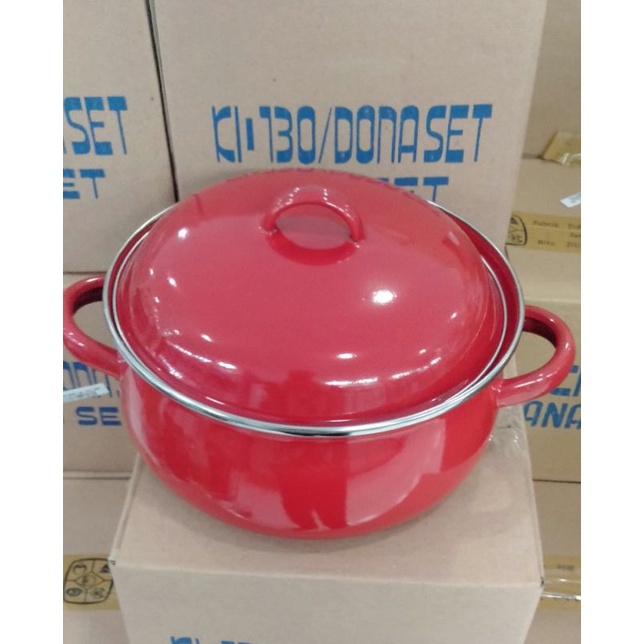 Panci Enamel Warna 18 cm Kedaung