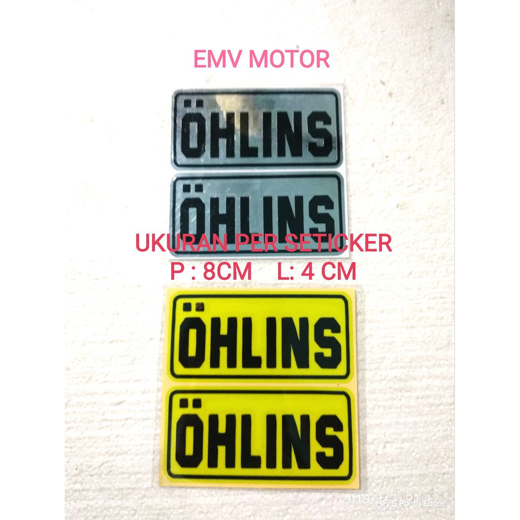 

Am- STIKER OHLINS ISI 2 NYALA