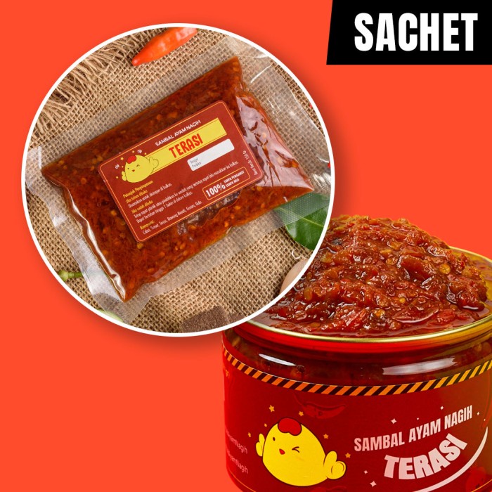 

sambal-aneka- sambal terasi sachet by sambal ayam nagih - sampletrasi 25g -aneka-sambal.