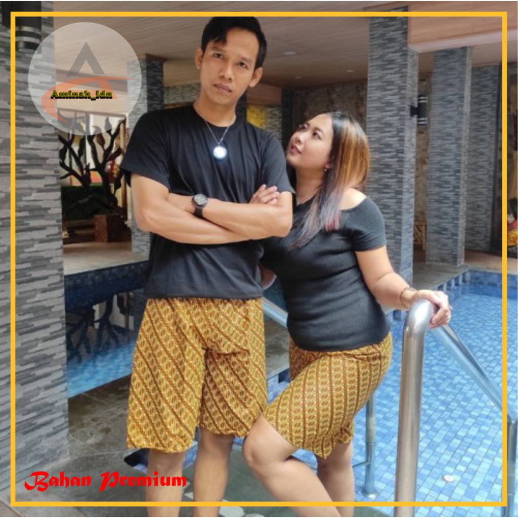 (BISA COD) Ready Celana Pendek Batik Boim Wanita Pria Laki-laki Termurah Grosir Kolor Santai