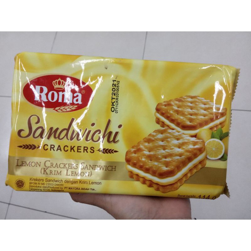 

roma sandwich crackers rasa lemon 114g