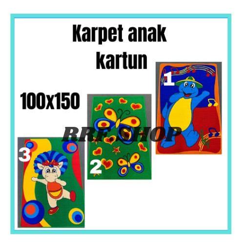 Karpet anak kartun / Bahan nylon ukuran 100x150 / karpet anak anak