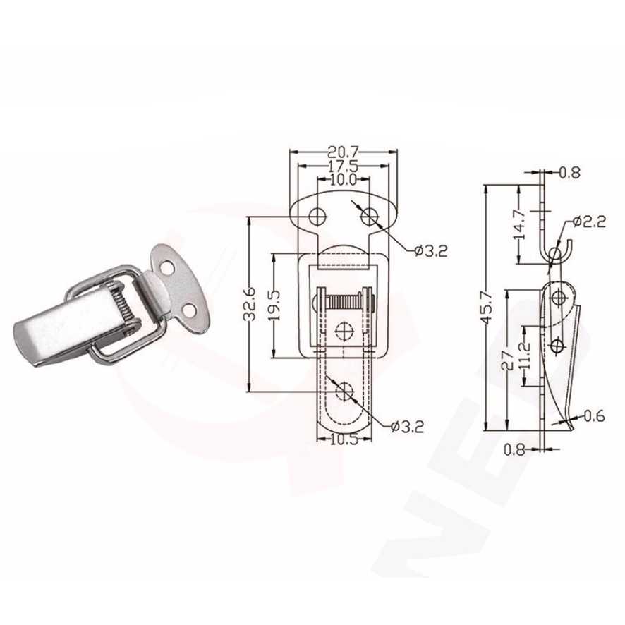 FatihShop Kancing Kunci Spring Loaded Toggle Latch Catch Hasp - KAK-J107