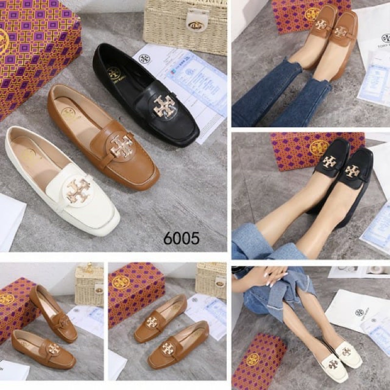 TB Miller Metal-Logo Loafers in Leather #6005