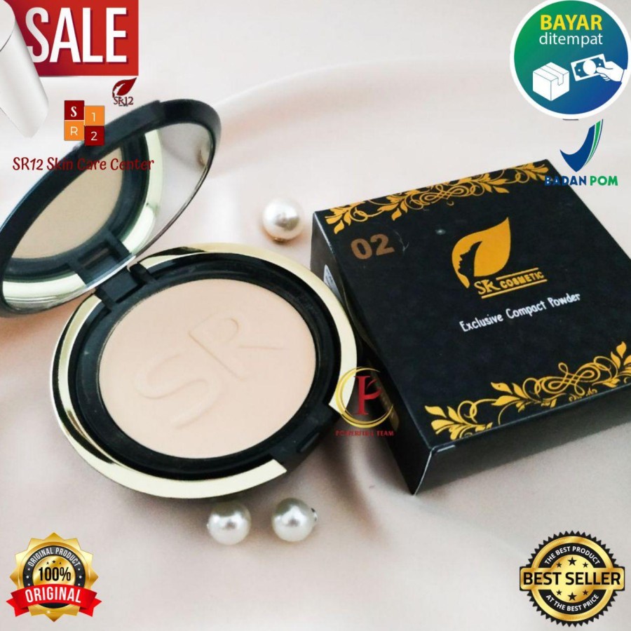 Bedak Wanita & Remaja - Bedak Padat Anti air dan anti Luntur, Daily Cover SR12 , Cantik alami dan menyehatkan kulit & BPOM-2