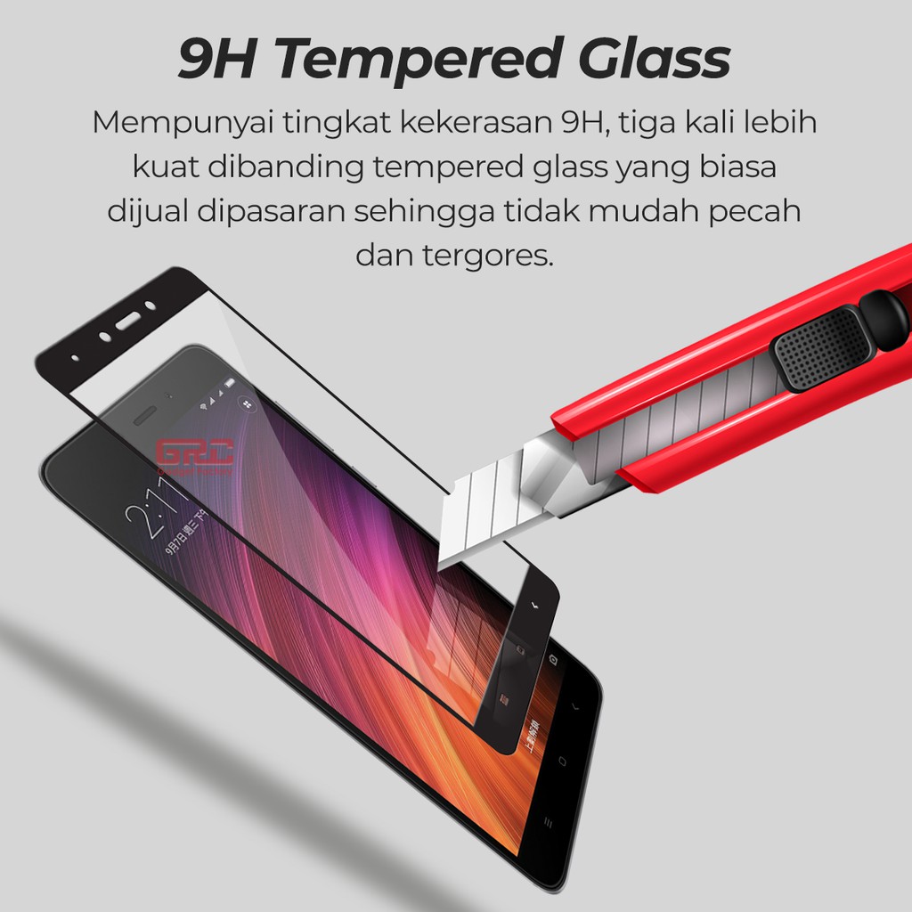 Tempered Glass XIAOMI Redmi Note 4X HOGO Full Cover Anti Gores Kaca