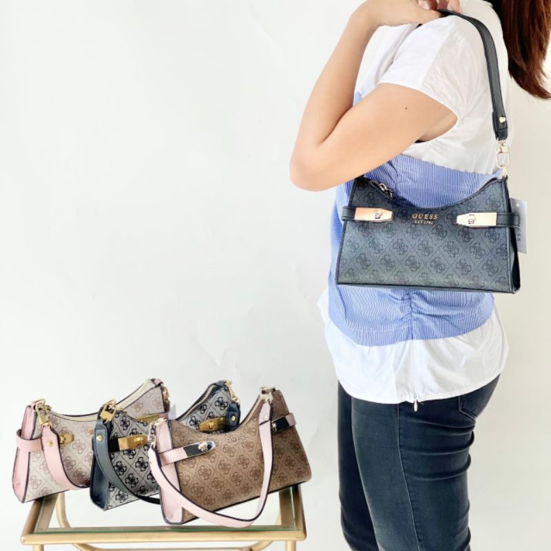 Guess Zadie Logo Shoulder Bag Original / Tas Guess Original / Shoulder Bag Guess Original / Guess Ba