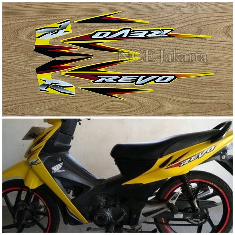 STIKER STRIPING REVO 2007 KUNING