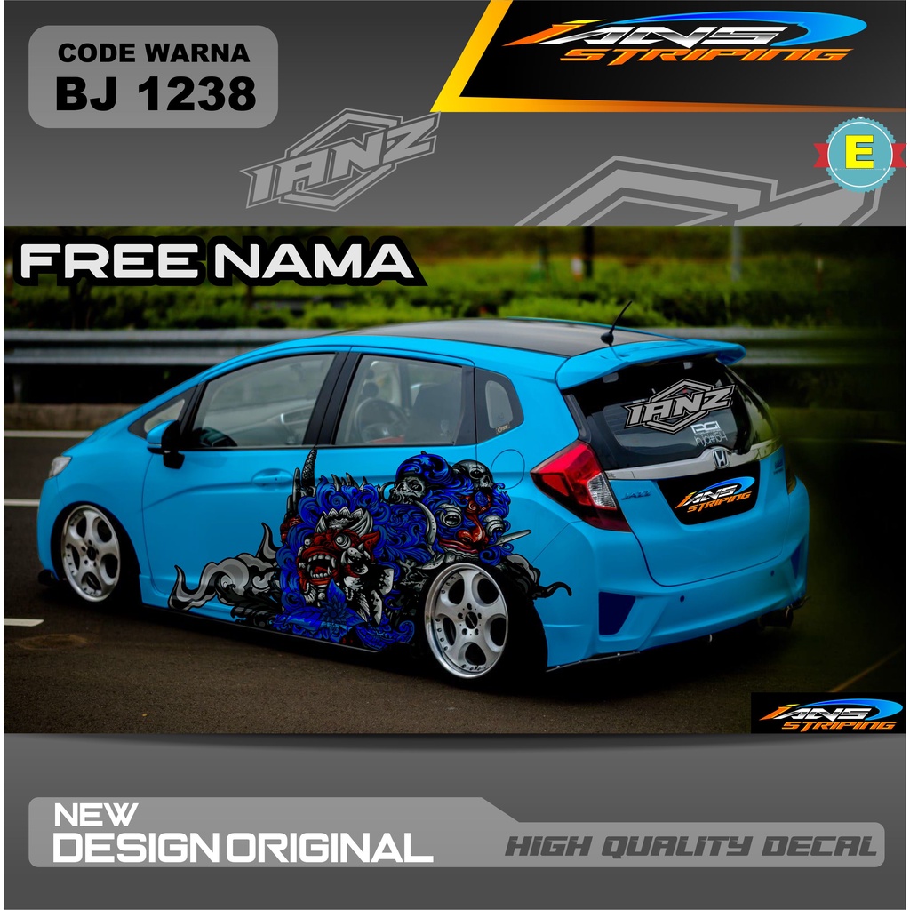 DECAL STIKER MOBIL HONDA JAZZ / STIKER DECAL MOBIL AGYA AYLA BRIO / VARIASI STIKER MOBIL