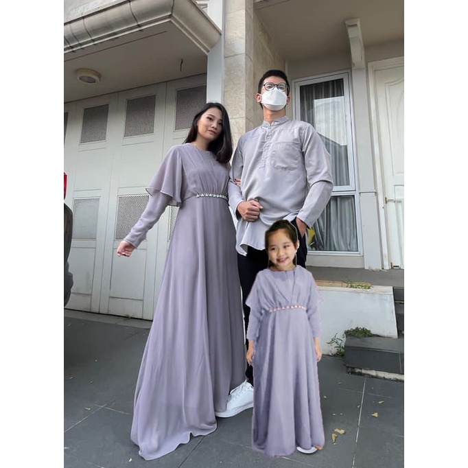 Jessicacollection SK621# gamis keluarga muslim / 1 set keluarga fashion muslimah / Ibu + Bapak + Anak Cewek