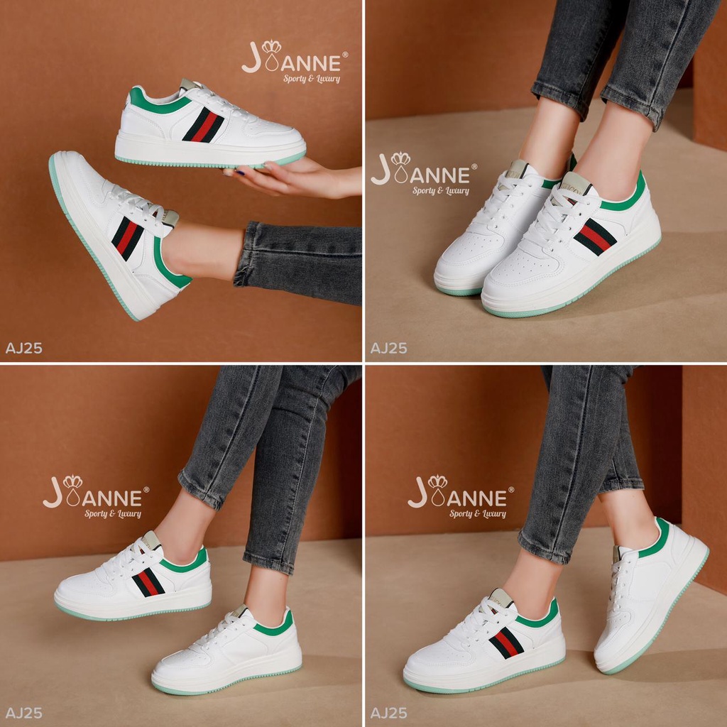 JOANNE SEPATU WANITA LEATHER SNEAKERS SHOES #AJ25 ORIGINAL (SALE)