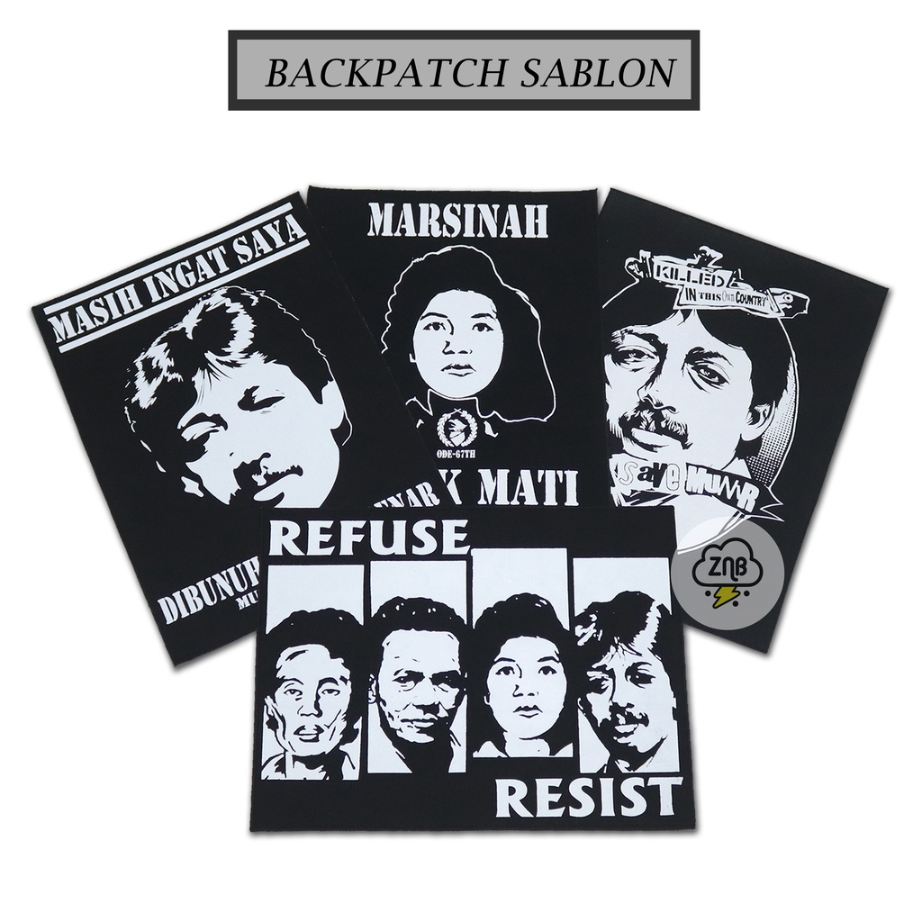 Tempelan Jaket Emblem Patch Backpatch Patch Sablon Marsinah Patch Sablon Munir Patch Refuse