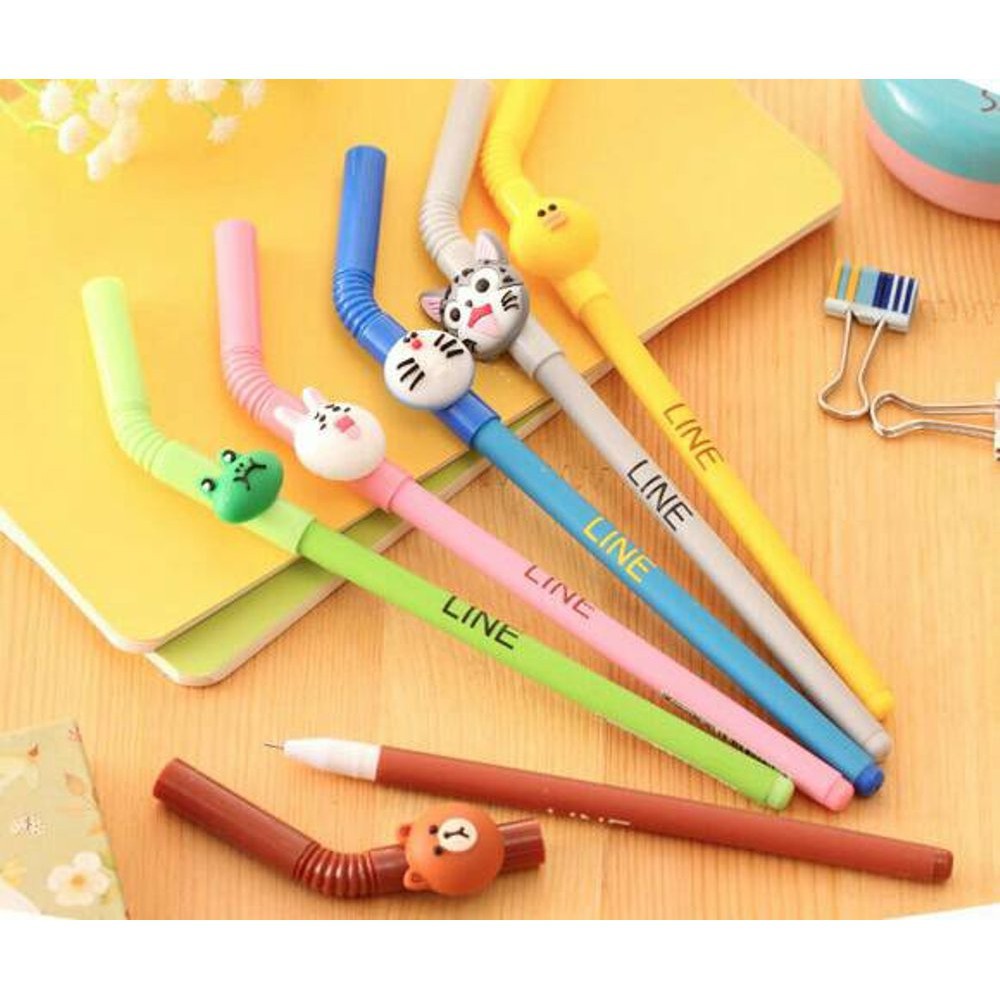 

EDW P12 Pena Sedotan LINE Doraemon Pulpen Pen Ballpoint Bolpoint Karakter Lucu Unik