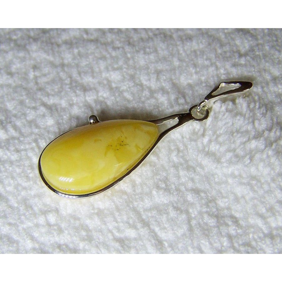 Natural Baltic Amber Pendant Sterling Silver 925 JAR118