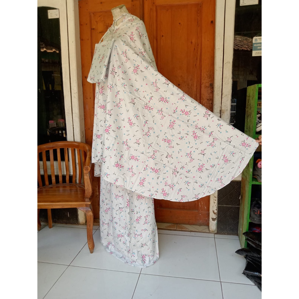 MUKENA BALI MOTIF BUNGA KECIL MUKENA DEWAS AGUS CANTIK BAHN KATUN RAYON