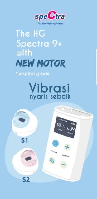 Spectra 9+ Dual Pump - NEW MOTOR (HOSPITAL GRADE) Garansi resmi 2 Tahun FREE tubing spectra
