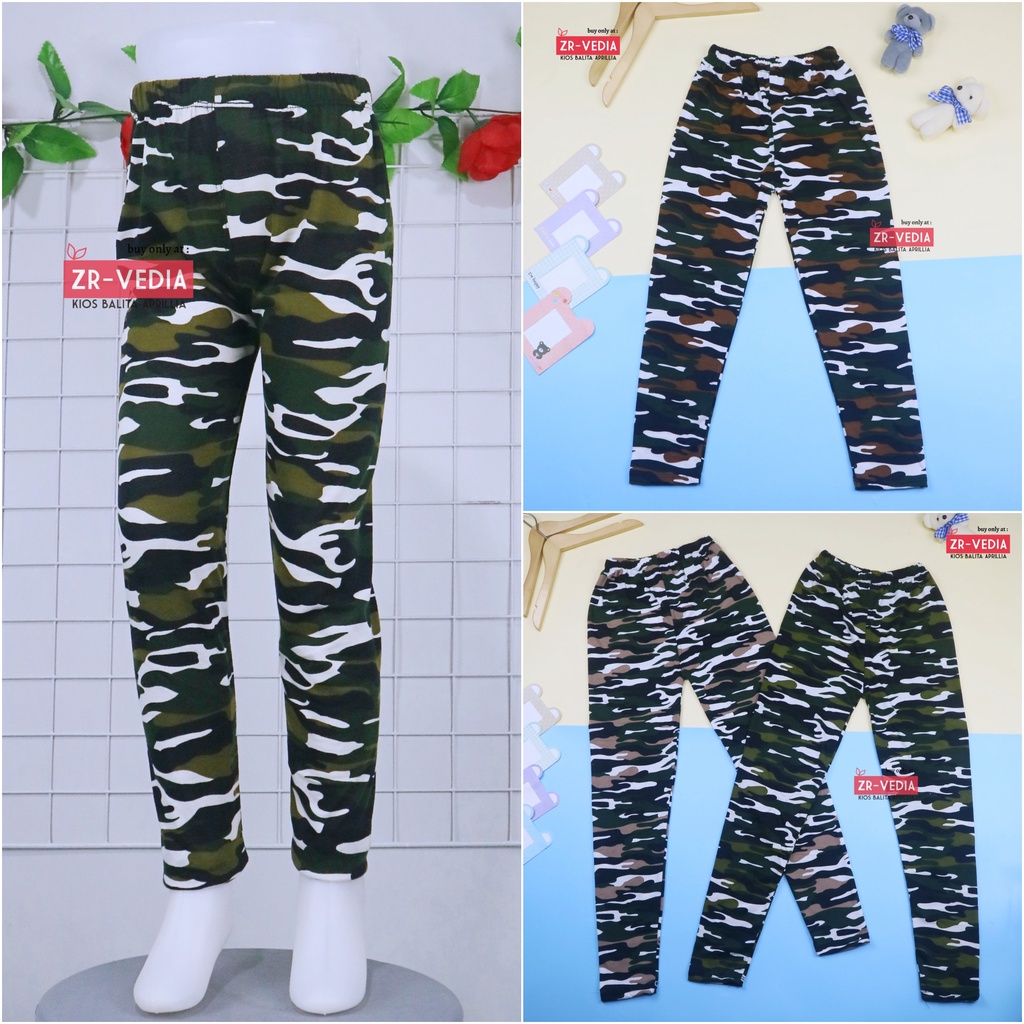 ARMY Pants uk 10-12 Tahun / Legging Panjang Bawahan Celana Leging Adem ABRI Anak Laki Perempuan