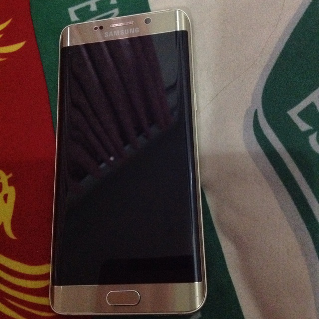 Samsung S6 Edge Plus 32gb Gold shadow mulus Fullshet ORI mesin normal