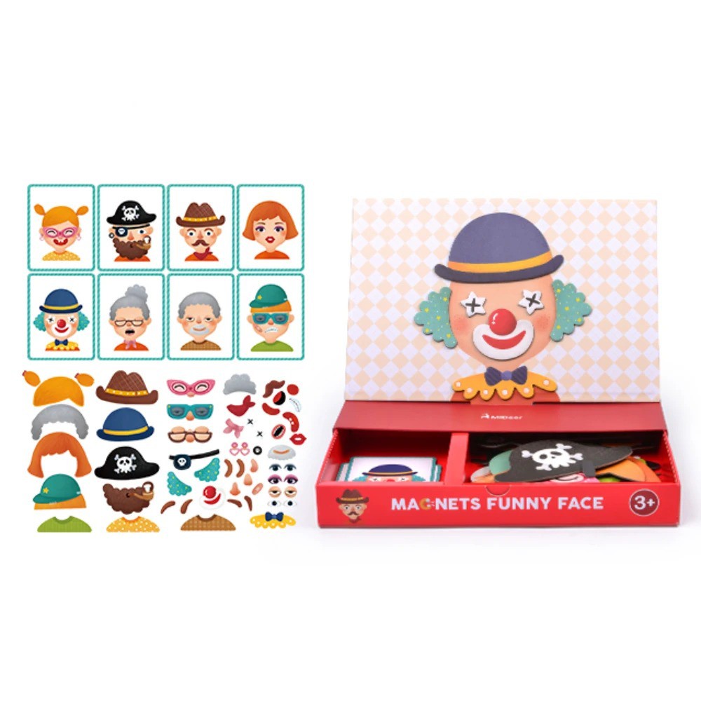 Mideer Magnets Magnetic Puzzle Funny Face Dressing Activities Traffic - Mainan Edukasi