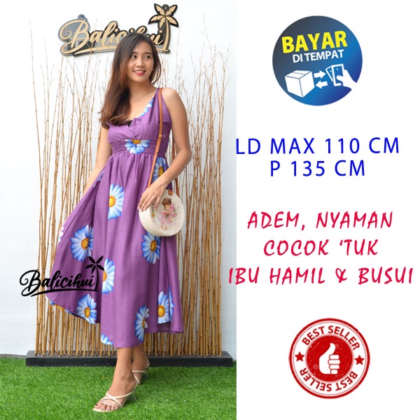 Balicihui Dress Moza Dress Busui Dress Menyusui Dress Bali Dress Kasual Elegan Nyaman Dipakai