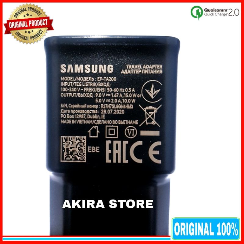 Charger Samsung Galaxy Fold ORIGINAL 100% Sein Fast Charging Type C