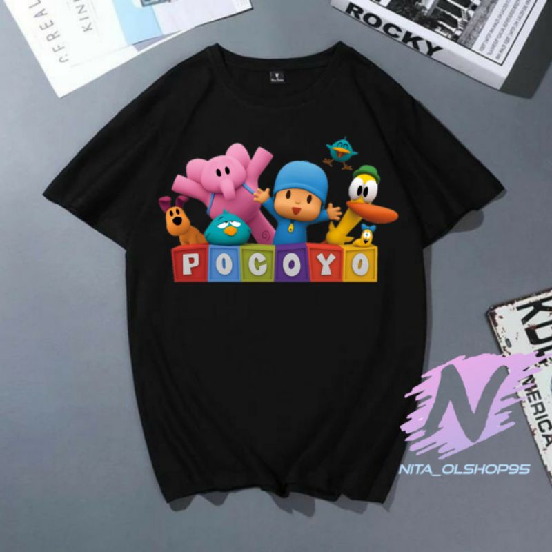 kaos anak pocoyo baju pocoyo kartun