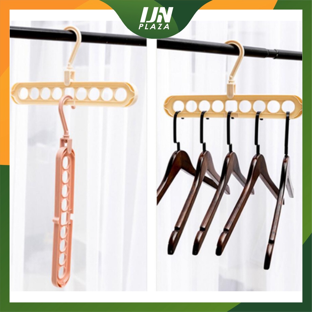 ❤ IJN ❤ Gantungan Baju 9 Lubang / Magic Hanger Multifungsional Foldable Hanger Gantungan Baju Ajaib 9 in 1