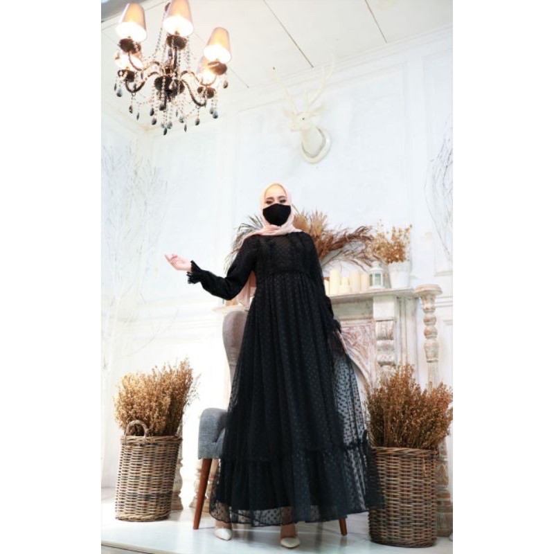 kaureen dress tile dot brukat free masker