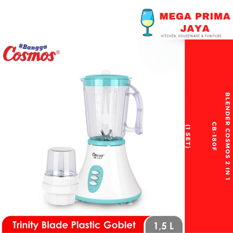 Cosmos Blender Trinity CB-180 F 1.5 Liter | Blender Cosmos Plastik CB180F | Cosmos 2 in 1 | Cosmos B
